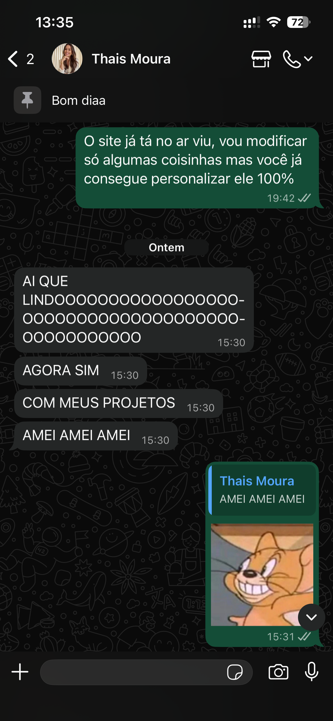 Feedback real de cliente